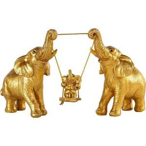 Elephant Statue For Home Decor.Gold Elephant Decor For Living